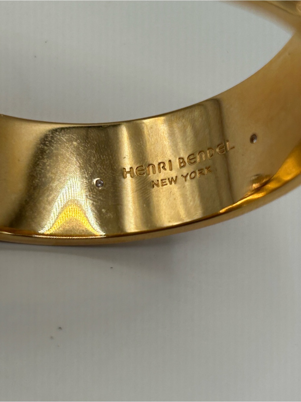 Henri Bendel Rose Gold & Coral Buckle Enamel Bracelet - Picture 7 of 12